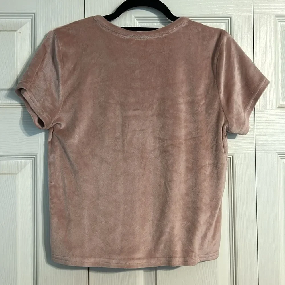 JUICY COUTURE Size Medium Rose Pink Silver Bling Spellout Loungewear Intimates